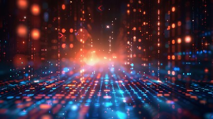 Obraz premium Futuristic Light Trail and Data Flow