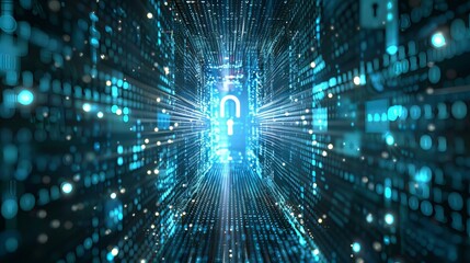 Obraz premium Digital Data Security Concept