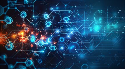 Obraz premium Futuristic Digital Network