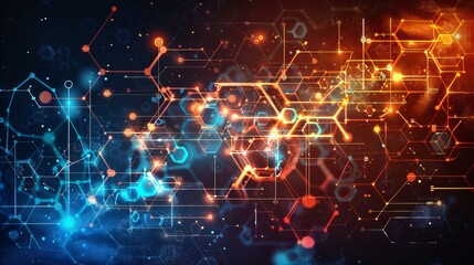 Obraz premium Abstract Digital Network Background