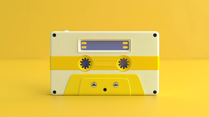 Fototapeta premium cassette music tape on pink background