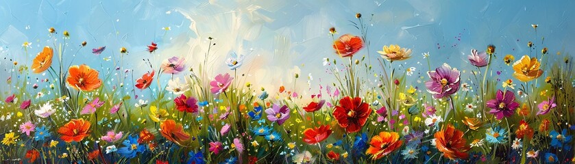 Summer Meadow Field of Flowers