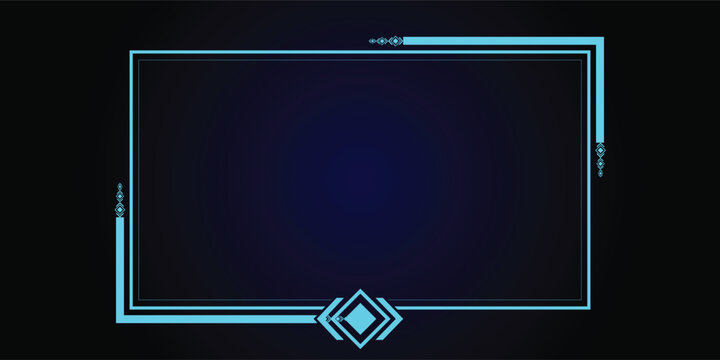 Face Cam Panel Blue Stripes Decorative Style
