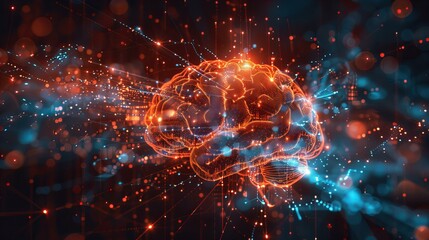 Obraz premium Digital Brain Abstract