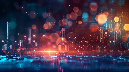 Obraz premium Abstract Chemistry Laboratory Background