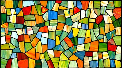 Vibrant Stained Glass Window