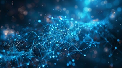 Blue Abstract Digital Network