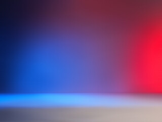 Backdrop background with blue, purple and red combination lighting with floor, vibrant background