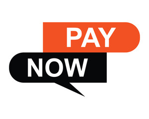 Pay now button icon vector commercial illustration isolated on white background.