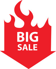 Big sale vector fire illustration 