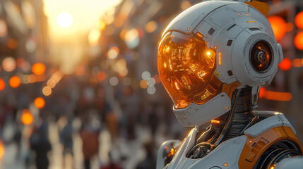 Fototapeta premium human robot cyborg