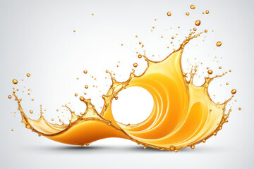 Vibrant Orange Liquid Splash in Dynamic Motion. Creative Fluid Art with Orange Liquid Swirls. Ai Generativ 