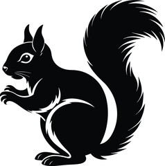 Squirrel Silhouette Vector Graphic Design