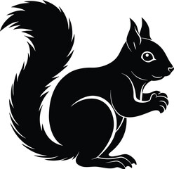 Squirrel Silhouette Vector Graphic Design