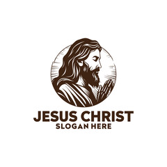 Jesus christ logo vector illustration