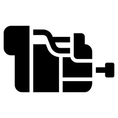 Electric Car Engine Icon