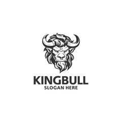Head bull logo vector illustration
