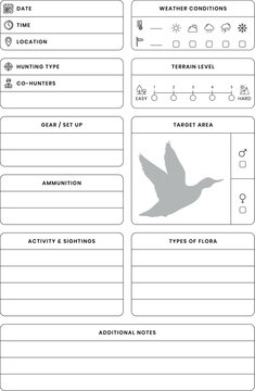 Duck Hunting Log Book for KDP- Interior 6x9
