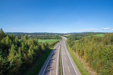 Autobahn A73 bei Schleusingen (Thüringen, Germany)