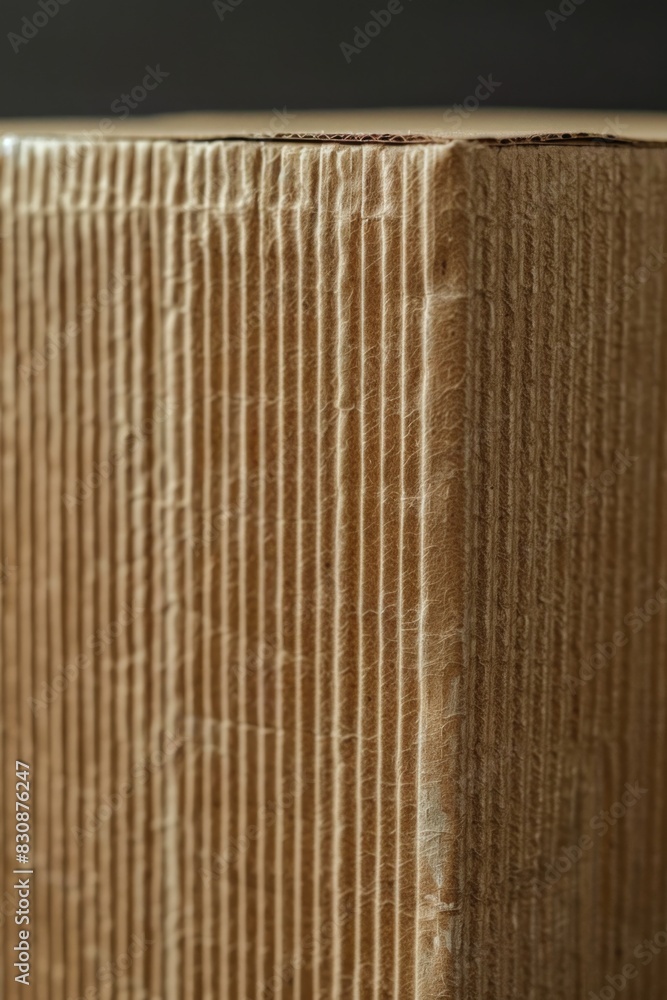 Poster detailed view of a piece of cardboard on a table, suitable for various projects
