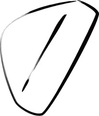 筆書きおでんの具単品アイコン　はんぺん