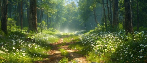 Obraz premium Wander through the wilderness of your mind, where every clearing holds the promise of a new story.