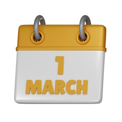 1 March 3d icon