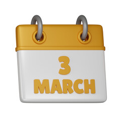 3 March 3d icon