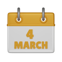 4 March 3d icon