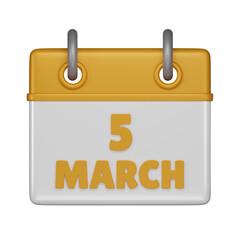 5 March 3d icon