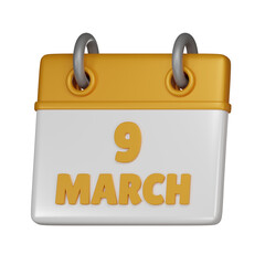 9 March 3d icon