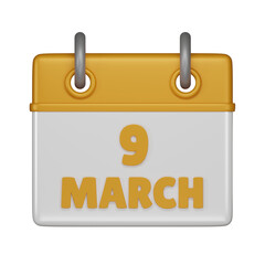 9 March 3d icon