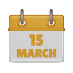 15 March 3d icon