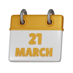 21 March 3d icon