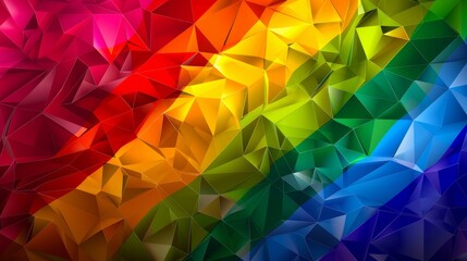 A vibrant abstract design of a rainbow flag