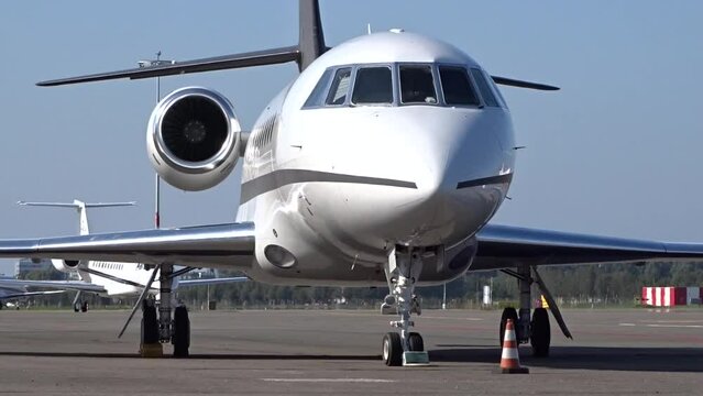 Private Business Corporate Executive Parked at International Airport