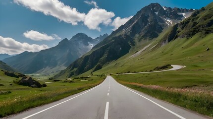 Naklejka premium mountain road in the mountains