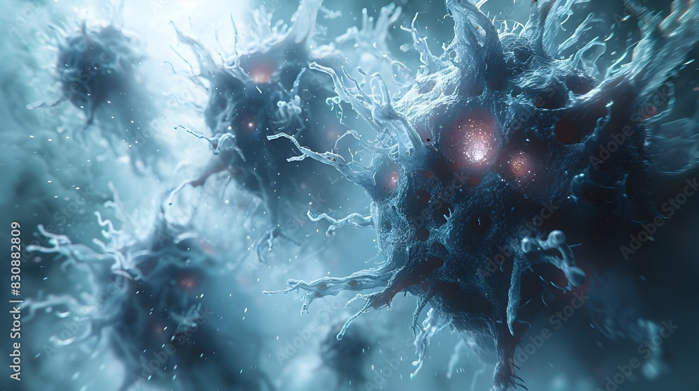 Poster Captivating Cosmic Collision A Mesmerizing Explosion of Energy and Light