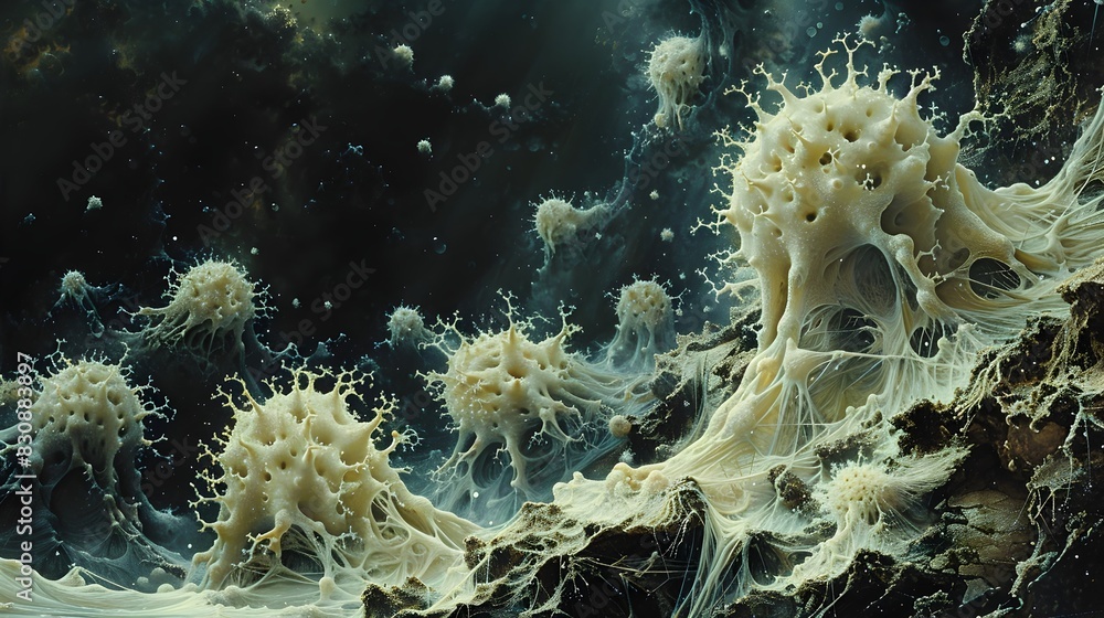 Leinwandbilder Captivating Microstructures A Microscopic of the Intricate Patterns and Forms within the Unseen Realms of Life