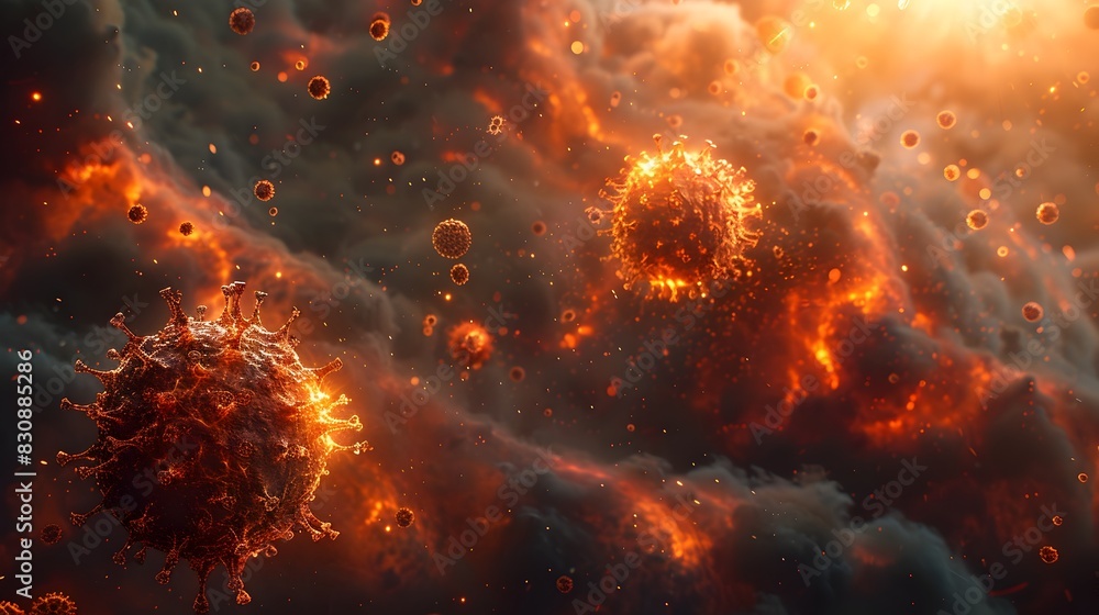 Poster cosmic cataclysm explosive interstellar phenomenon engulfing the heavens
