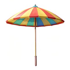 Obraz premium Isolated beach umbrella on a white background