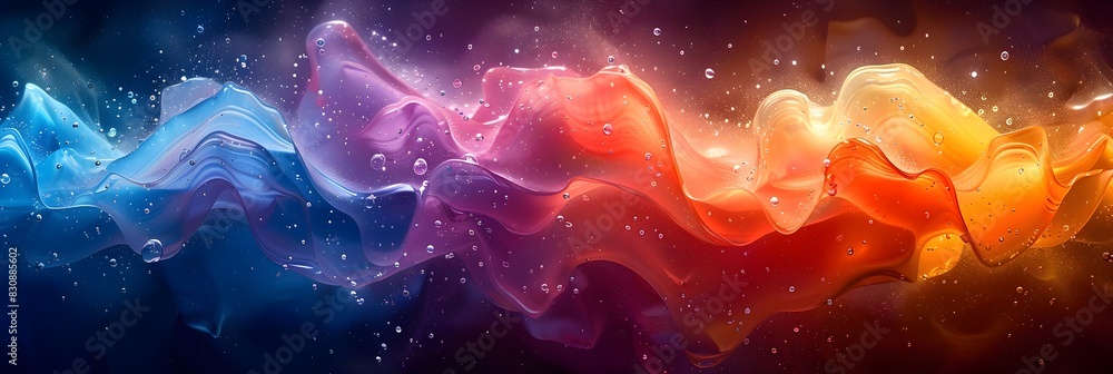Poster cosmic swirls of vibrant and captivating celestial energies flowing through the endless realms of th