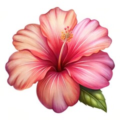 Obraz premium Isolated hibiscus flower on a white background