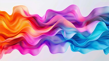 Abstract 3D waves in rainbow colors symbolizing LGBTQ