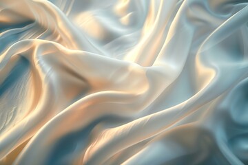 Obraz premium blue and white silky fabric