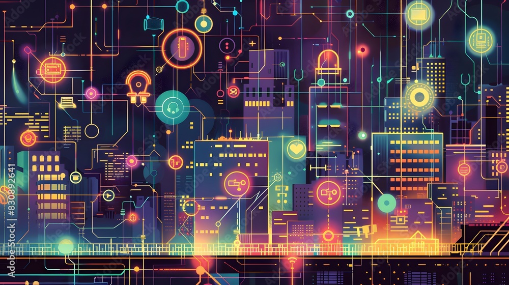 Poster internet of things devices going rogue, triggering a cascade of malfunctions and communication break