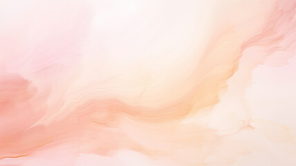 Abstract drawing of delicate coral color. Peach background postcard