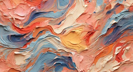 Abstract painting background in pastel positive color as wallpaper, pattern, art print, textured fonts, shapes etc. Natural texture of oil paint. High quality details. 