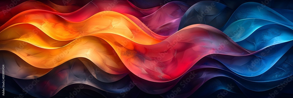 Leinwandbilder mesmerizing chromatic waves of digital capturing the essence of fluid motion and emotion