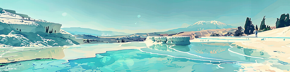 Thermal Wonder - Pamukkale Illustration